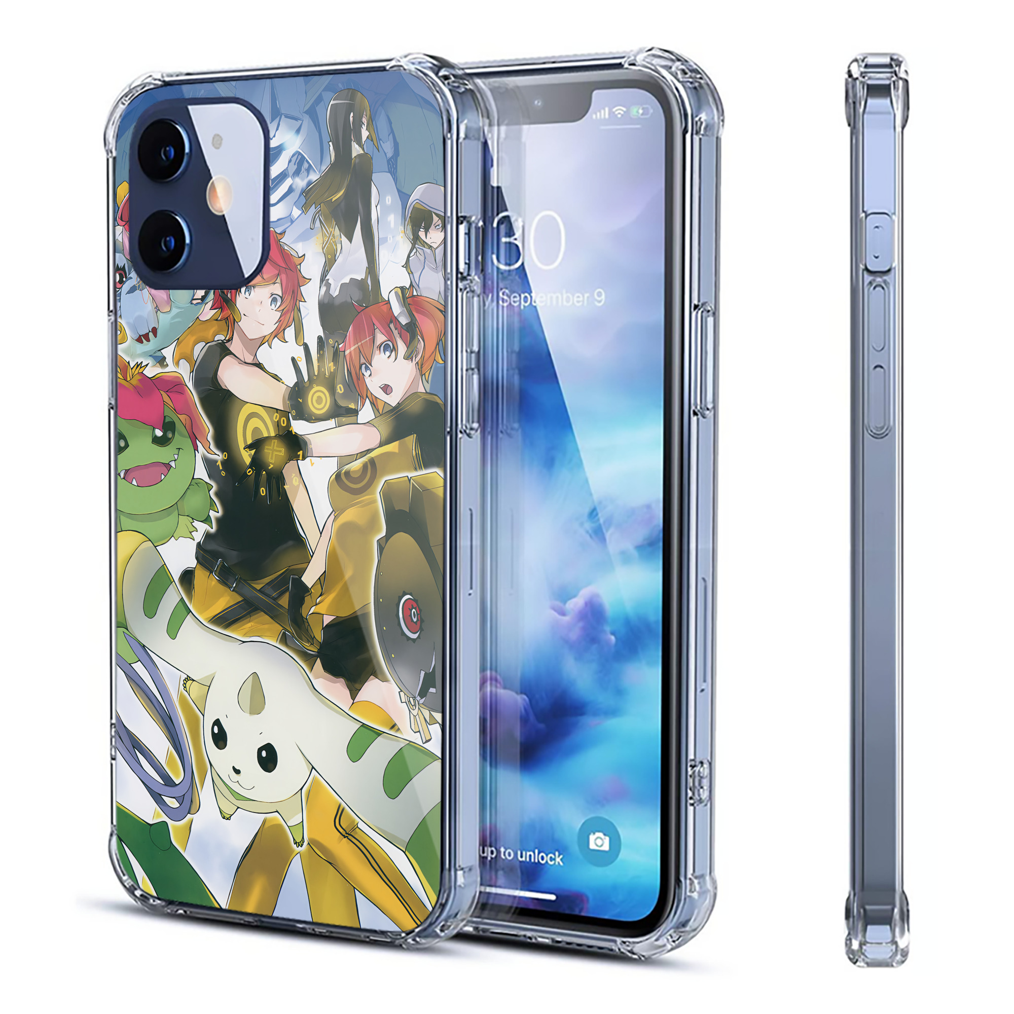 （画像用） Digimon デジタルモンスター/デジモン 【iPhone 12シリーズ対応】透明スマホケース（クリアソフトケース）